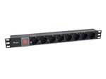 Equip-333286-unit--di-distribuzione-dell-energia-PDU-8-presae-AC-1U-Nero--8-Outlet-German-Power---Distribution-Unit-With