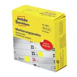 Avery Zweckform Avery 3852 etichetta autoadesiva Rotondo Permanente Giallo 800 pz