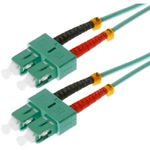 Helos LWL Patchkabel 50/125µm OM3 SC 10m SC Duplex Stecker/Stecker,aqua (115794)