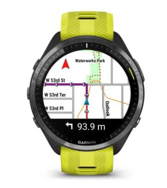 GARMIN-Forerunner-965-Smartwatch-GPS-cinturino-in-silicone-giallo-nero-art-010-02809-12