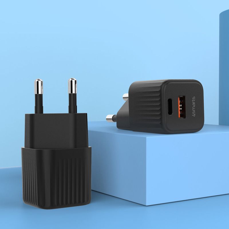 Caricabatterie-4smarts-VoltPlug-Duos-Mini-PD-20W-nero