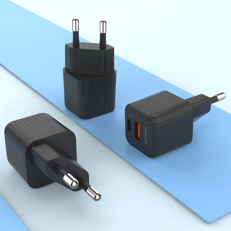 Caricabatterie-4smarts-VoltPlug-Duos-Mini-PD-20W-nero