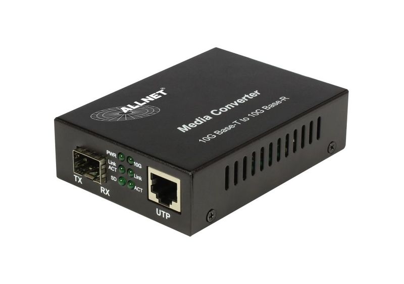 Unmanaged-Media-Converter--1x-10GBaseTX-Ethernet-TP-Port--1x10G-SFP-Ethernet-Fiber-Port--TP-Port-untersttzt-Half-Full-Du