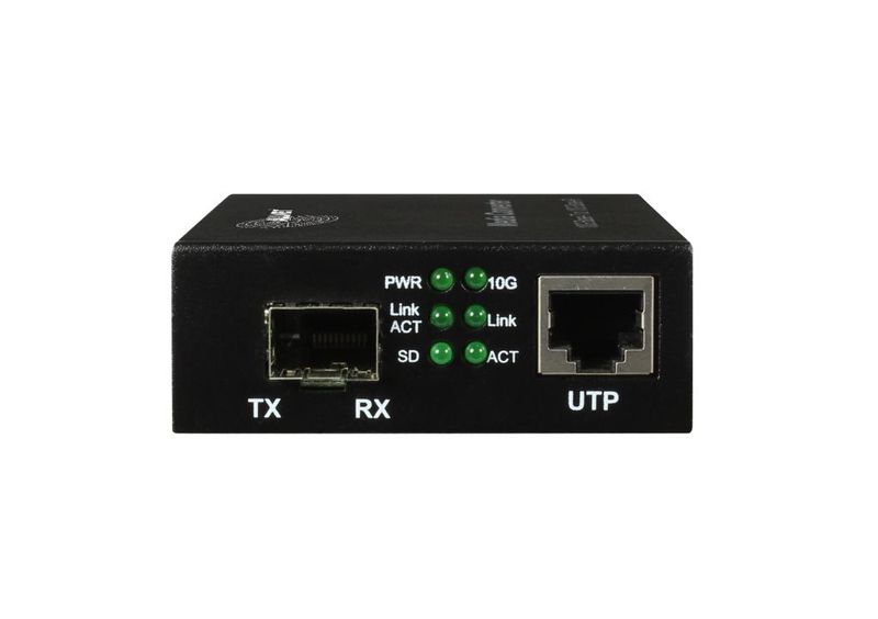 Unmanaged-Media-Converter--1x-10GBaseTX-Ethernet-TP-Port--1x10G-SFP-Ethernet-Fiber-Port--TP-Port-untersttzt-Half-Full-Du