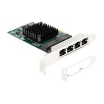Delock Scheda PCI Express x1 a 4 x RJ45 Gigabit LAN BCM