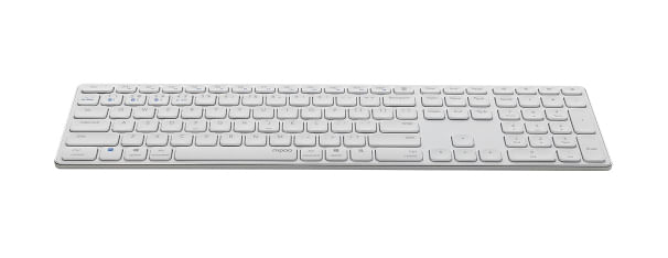 Rapoo-E9800M-tastiera-RF-senza-fili--Bluetooth-QWERTY-Tedesco-Bianco