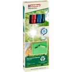 Edding EcoLine 25 marcatore permanente Tipo di punta Nero, Blu, Verde, Rosso 4 pz