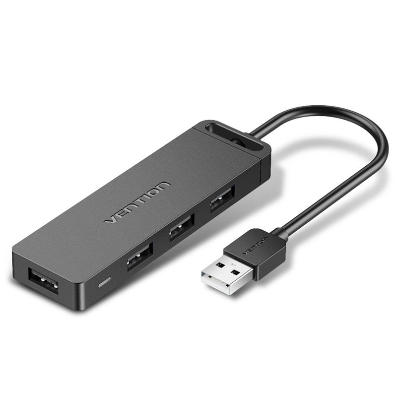 Vention-4-Port-USB-2.0-Hub-con-alimentazione-0.15M-nero