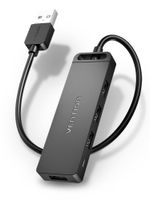 Vention-4-Port-USB-2.0-Hub-con-alimentazione-0.15M-nero