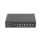 Lanberg RSFE-4P-2FE-60 switch di rete Non gestito Fast Ethernet (10/100) Supporto Power over Ethernet (PoE) 1U Nero