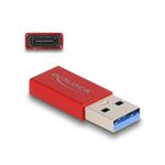 DeLOCK Adattatore USB 10 Gbps da USB Tipo-A maschio a USB Type-C femmina attivo rosso