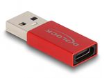 Delock-Adattatore-USB-10-Gbps-USB-Tipo-A-maschio-a-USB-Tipo-C-femmina-rosso-attivo