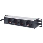 Intellinet 714020 unitÃ  di distribuzione dell'energia (PDU) 4 presa(e) AC 1U Grigio