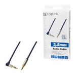 2direct Logilink Audio Cable 3.5 Stereo M/M, 90Â° angled, 3,00m, blue (CA11300)