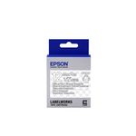 Epson Nastro fondo Trasparente per testo Bianco 12/9 LK-4TWN