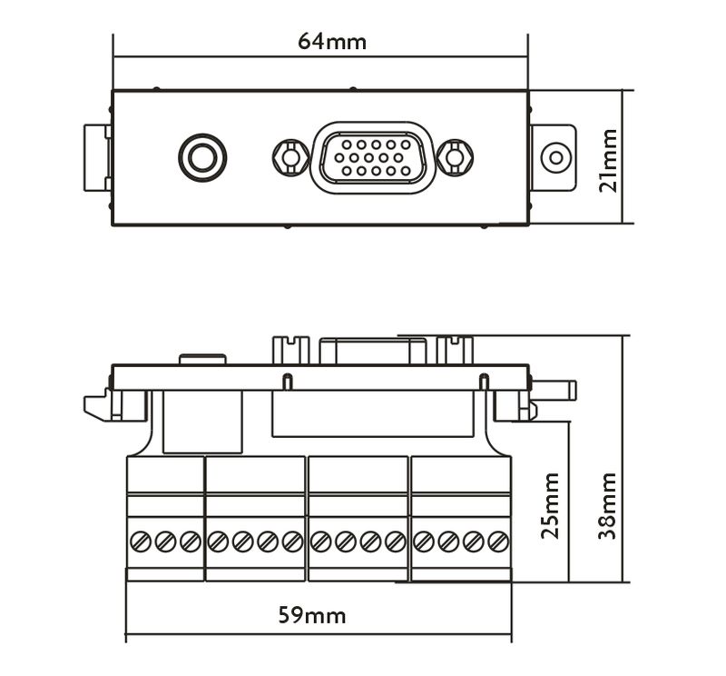 Vision-TC3-VGAF3.5MM-VGA--3.5-mm-Bianco-presa-energia--VISION-Techconnect-Modular-AV-Faceplate---LIFETIME-WARRANTY---VGA