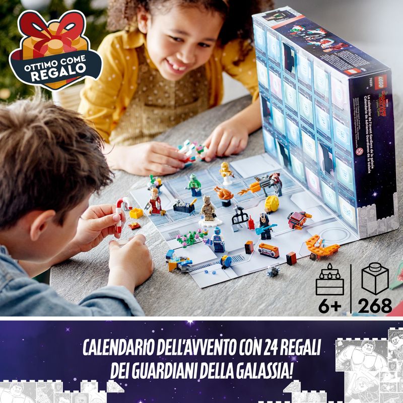 LEGO-Marvel-76231-Calendario-dell’Avvento-Guardiani-della-Galassia-2022-Groot-e-Minifigure-di-Supereroi-Giochi-per-Bambini