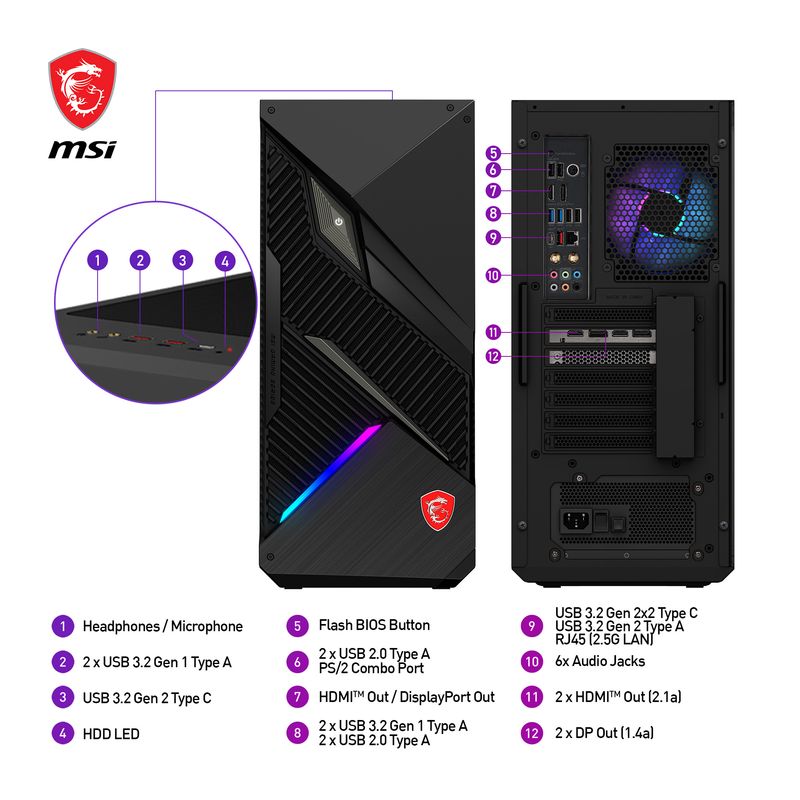 MSI-MPG-Infinite-X2-14NUG7-460AT-i7-14700KF-32GB-1TB-SSD-RTX4080-Super-Win11