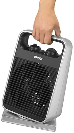 Unold-86116-stufetta-elettrica-Interno-Nero-Argento-2000-W-Riscaldatore-ambiente-elettrico-con-ventilatore