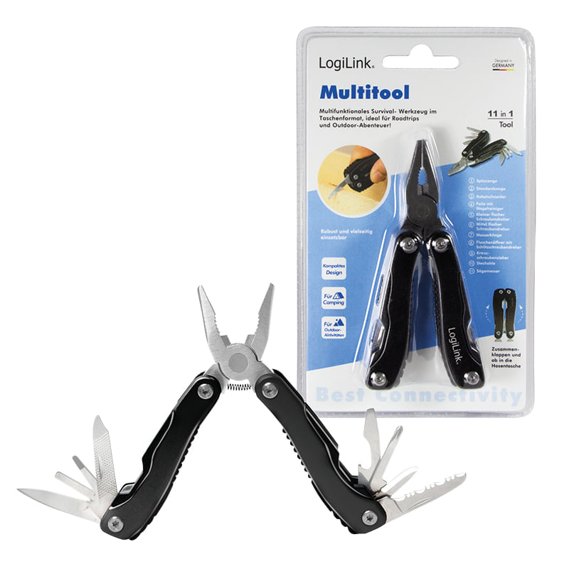 LogiLink-Multitool-11-Werkzeuge-in-1-Funktionen--Sitzzange-Standardzange-Kabelschneider-Feile---1-StA¼ck--WZ0044-