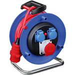 Brennenstuhl 1182770 prolunghe e multiple 25 m 3 presa(e) AC Interno/esterno Nero, Blu, Rosso, Bianco