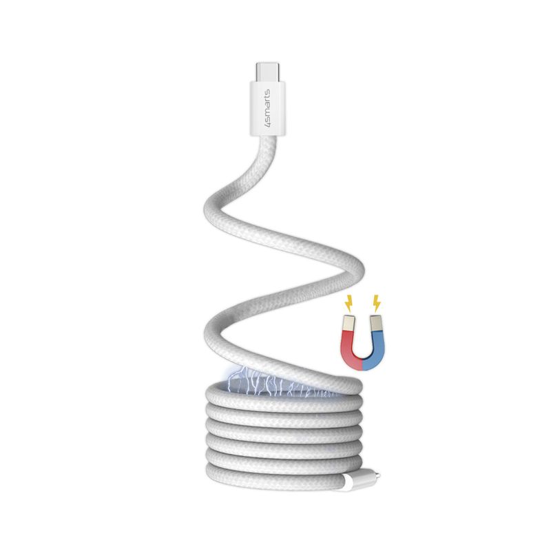 Cavo-magnetico-USB-C-RollUp-4smarts-15-m-bianco