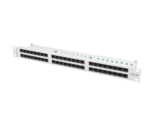 Lanberg-Patchpanel-48-Port-1U-4830cm--19---Cat.-5E-UTP-grau--PPU5-1048-S-