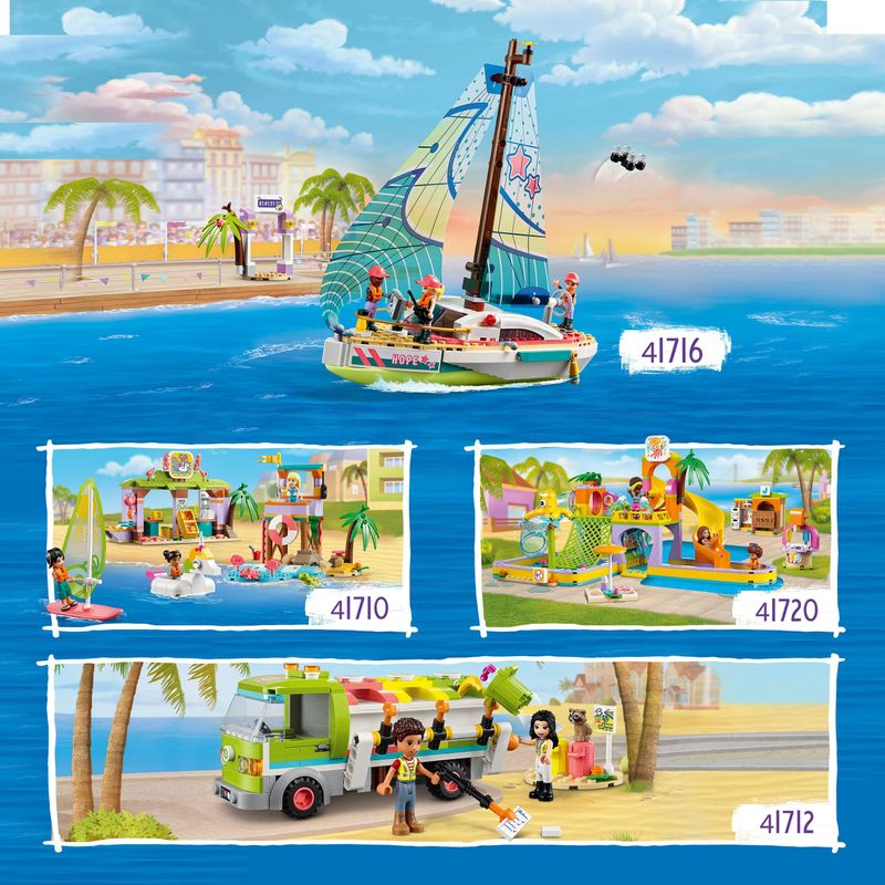 LEGO-Friends-41710-Divertimento-sulla-Spiaggia-dei-Surfer-Costruzioni-con-Unicorno-Giocattolo-Giochi-per-Bambini-dai-6-Anni