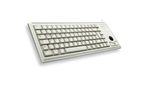 CHERRY-COMPACT-KEYBOARD-G84-4400-FRANAIS-GRIS-USBCLAVIER-MINIATURE-MACANIQUE-BAS-PROFIL-TRACKBALL-84-TOUCHES-LAYOUT-FR