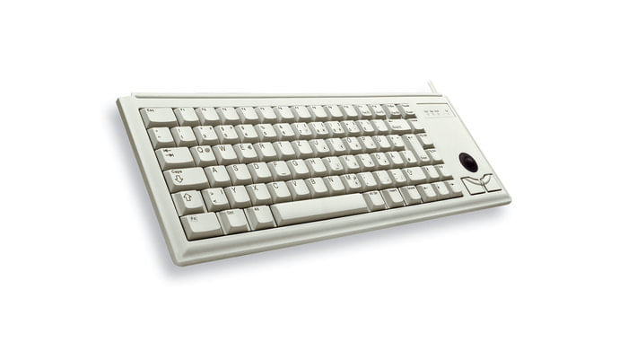 CHERRY-COMPACT-KEYBOARD-G84-4400-FRANAIS-GRIS-USBCLAVIER-MINIATURE-MACANIQUE-BAS-PROFIL-TRACKBALL-84-TOUCHES-LAYOUT-FR