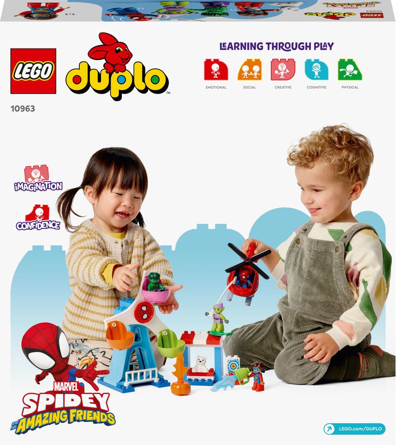LEGO-DUPLO-10963-Spider-Man-e-i-suoi-Amici--Avventura-al-Luna-Park-con-Green-Goblin-e-Hulk-Giochi-per-Bambini-dai-2-Anni