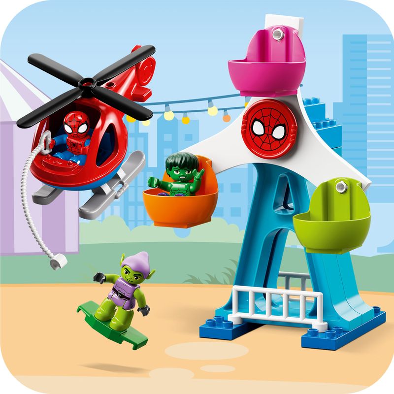 LEGO-DUPLO-10963-Spider-Man-e-i-suoi-Amici--Avventura-al-Luna-Park-con-Green-Goblin-e-Hulk-Giochi-per-Bambini-dai-2-Anni
