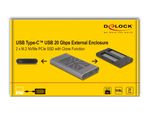 Delock-Custodia-esterna-USB-20-Gbps-per-2-SSD-M.2-NVMe-PCIe-con-presa-USB-Type-C-e-funzione-clone
