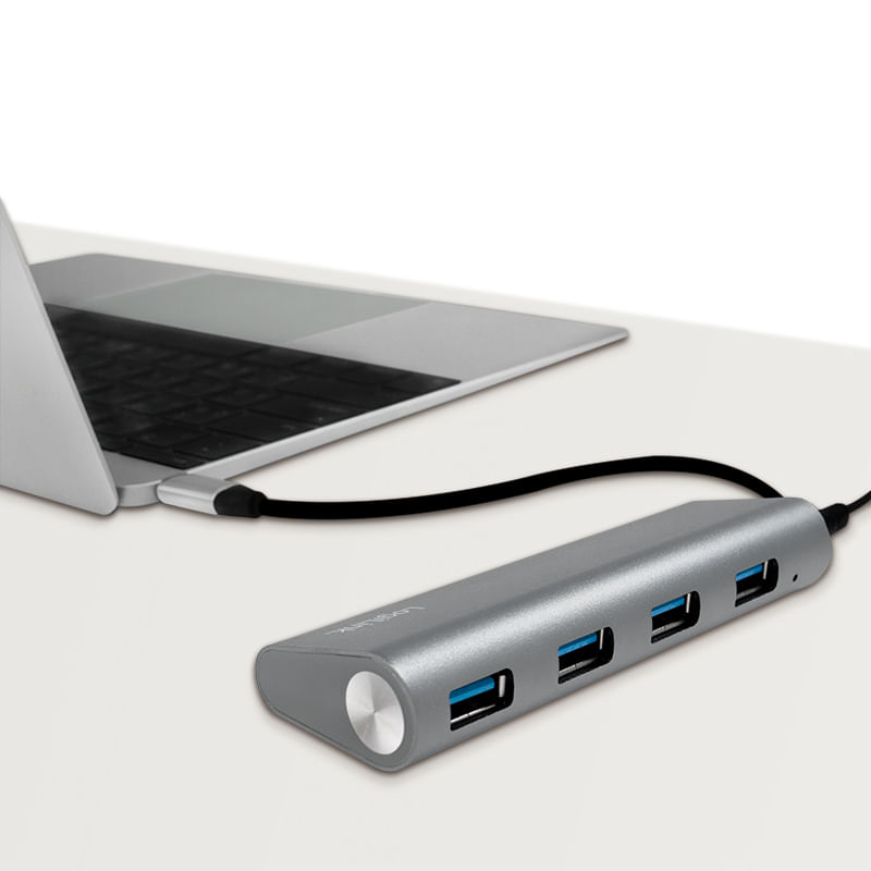 LogiLink-USB-3.1-Hub-Type-C-4-porte-4-porte-alluminio