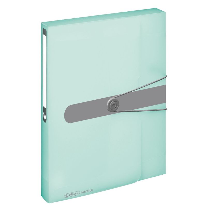 Scatola-portadocumenti-Herlitz-4-cm-DIN-A4-trasparente-menta