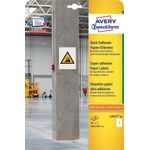 Avery Zweckform Avery L7877-20 etichetta autoadesiva Rettangolo Permanente Bianco 20 pz