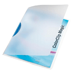 Leitz ColorClip Magic - blue cartellina con fermafoglio Polipropilene (PP)