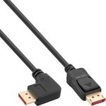 InLine Cavo DisplayPort 1.4, 8K4K, ad angolo retto, nero/oro, 5m