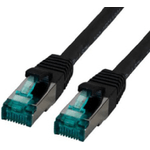 M-Cab 3901 cavo di rete Nero 05 m Cat6a SF/UTP S-FTP (CAT6A SFTP RJ45 LSZH 0.50M BK - 10GBIT PATCH CABLE CU SHIELDED)