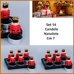 Candela di natale set 14 candele segnaposto decorazioni natalizie vintage addobbi schiaccianoci soldato decorare creare