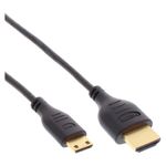 Cavo-HDMI-Superslim-da-A-a-C---HS-con-Eth.---Premium---nero---oro---1m