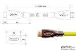 PYTHON-Cavo-HDMI-2.0-2m-Ethernet-4K2K-UHD-placcato-oro-OFC-giallo