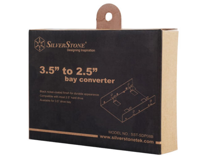 Silverstone-SST-SDP08B-pannello-drive-bay-889-cm-3.5-Nero-Nichel--Silverstone-SST-SDP08B-Bay-Converter-35-to-2x-2.5-inch