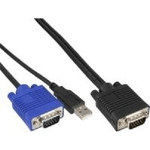 InLine Set di cavi KVM - USB - per switch KVM da 19 pollici - lunghezza 18 m