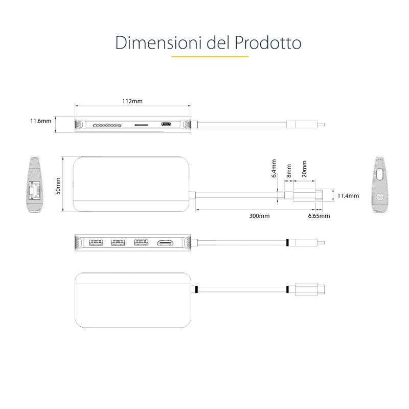 StarTech.com-Adattatore-Multiporta-USB-C-HDMI-4K-60Hz-Hub-USB-A-5Gbps-a-3-Porte--Adattatore-USB