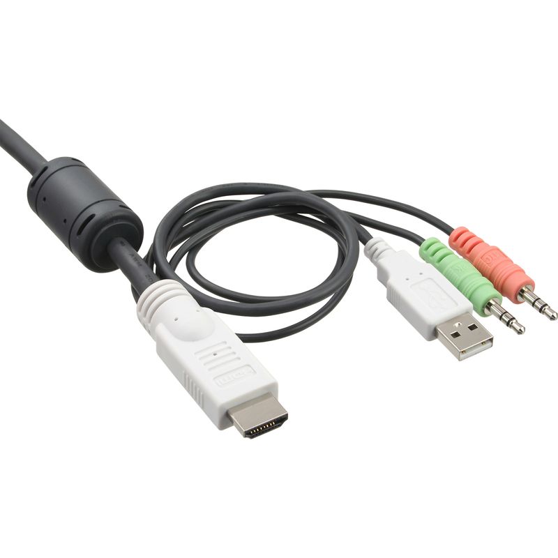 Switch-KVM---2-vie---HDMI---USB---con-audio---cavo-integrato