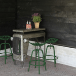 Esschert Design Sedia da Bar con Sedile Trattore Verde