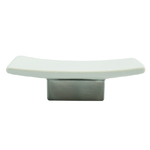 MSV porta sapone mahe in acciaio in ceramica bianco e inox