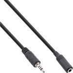 InLine Cavo Audio, Jack 2,5mm maschio a Jack 3,5mm femmina, Tricanale 4pin,0,2m