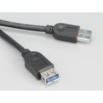 Akasa USB 3.0 cable Ext cavo USB 15 m Nero (Akasa USB 3.0 150cm Male to Female Extension Cable AK-CBUB02-15BK)